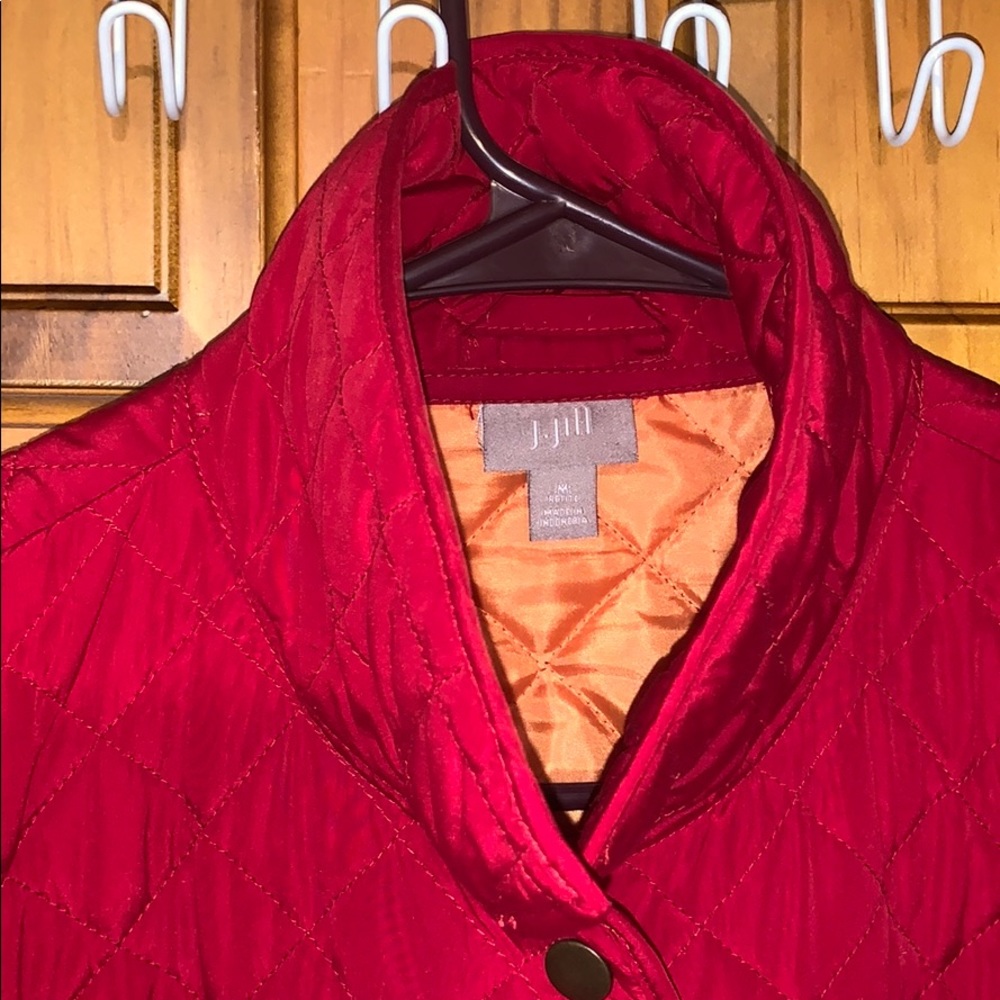 J.Jill Medium Red Lightweight Polyester Jacket - image 2